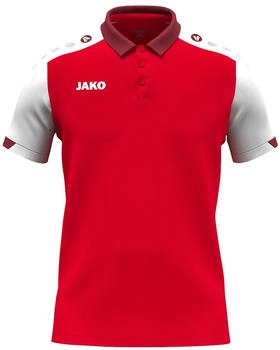 JAKO Dynamic Polo rot weiss dunkelrot