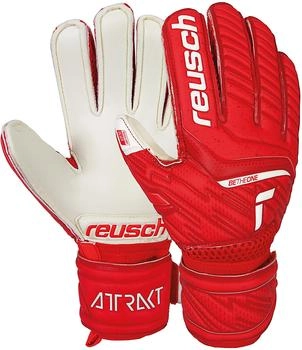 Reusch Attrakt Grip Finger Support Torwarthandschuhe weiß rot