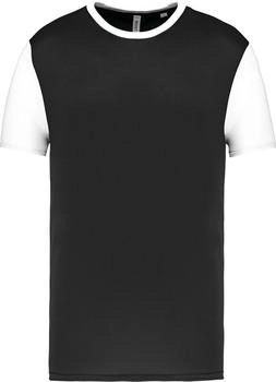 Proact Sportswear Sportshirt zweifarbig Schwarz weiß
