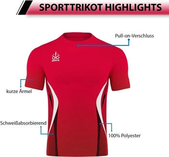 OMKA OK101 Fußballtrikot Teamsport Teamwear rot