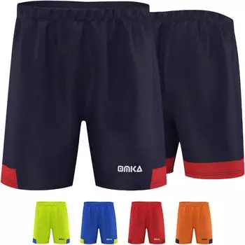 OMKA Fußballshorts Fitness Gym Sporthose (ATB-8894) marineblau/rot