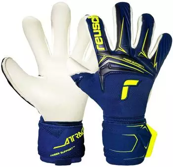 Reusch Attrakt Duo Finger Support Torwarthandschuhe blau/gelb