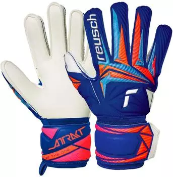 Reusch Attrakt Advance Junior Torwarthandschuhe (5670215) sharp blu/weiß/shock orange