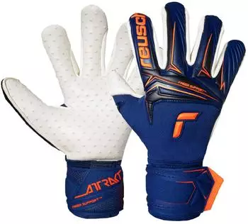 Reusch Attrakt SpeedBump Finger Support Torwarthandschuhe blau/orange