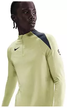 Nike Dri-FIT Strike Drill-Fußballoberteil (HV6402) grün/limettengelb – Trockener Tragekomfort bei intensiver Belastung