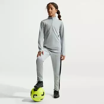 Nike Academy Dri-FIT Fu&szlig;balltrainings-Longsleeve mit 1/4-Rei&szlig;verschluss &auml;ltere Kinder (HJ3721-077) lt smoke grey/black/white/metallic gold