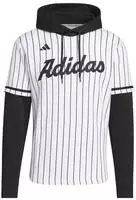 adidas Dugout Pinstripe Hooded Jersey white-black (001A) M