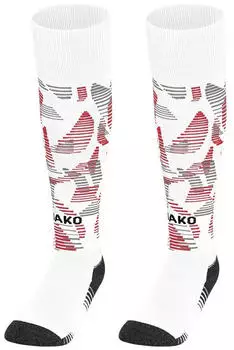 JAKO Sonic Stutzenstrumpf Regular Fit (3826) wei&szlig;/rot/grau