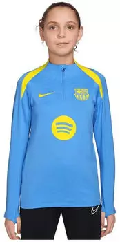 Nike FC Barcelona Strike Fourth Dri-FIT Fu&szlig;ball-Drill-Oberteil aus Strickmaterial f&uuml;r &auml;ltere Kinder Blau FZ1413-413