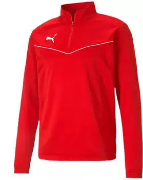 Puma teamRISE 1/4 Zip Trainingsanzug (657394) rot/wei&szlig;