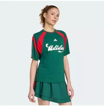 Adidas House of Tiro Trikot T-Shirt (KB6134) team dark green/better scarlet/wei&szlig;