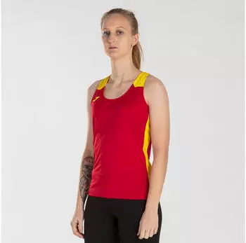 Joma Record II &Auml;rmelloses T-Shirt Kids (901396) rot/gelb