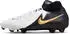 white/metallic gold coin/black