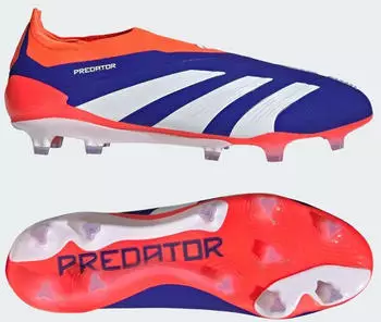 Adidas Predator Elite Laceless FG (IF6447) lucid blue/cloud white/solar red – Adidas Predator Elite Laceless FG: Perfekte Kontrolle auf dem Spielfeld