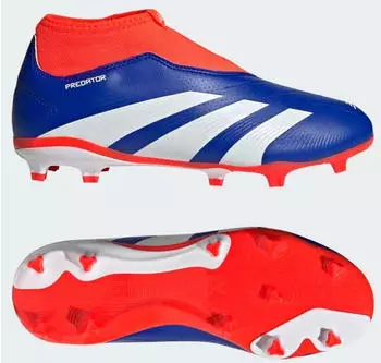 Adidas Predator 24 League LL FG Kids (IF6356) lucid blue/cloud white/solar red – Adidas Predator 24 League LL FG Kids: Perfekte Kontrolle auf dem Spielfeld