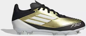 Adidas F50 League Messi Kids FG/MG (IF6919) gold metallic/cloud white/core black