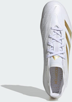 Adidas Predator 24 League Low FG (IF6346) cloud white/gold metallic/sandy beige met – Spieltechnologie für kontrollierte Richtungswechsel