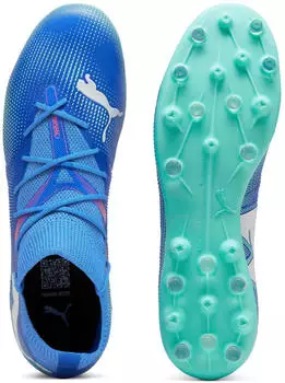 Puma Future 7 Match MG (107934) bluemazing/white/electric peppermint – Hervorragende Passform und Komfort