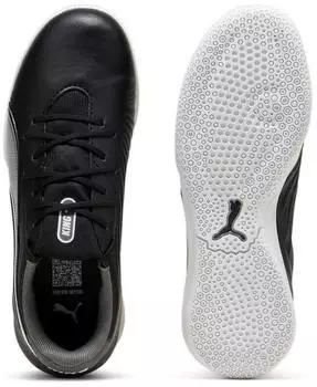 Puma King Match IT Jr (108051) black/white/cool dark gray – Puma King Match IT Jr (108051) black/white/cool dark gray: Perfekte Hallenfußballschuhe für Kinder