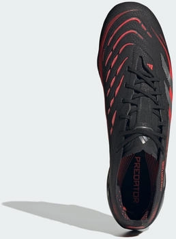 Adidas Predator Elite FG (ID3878) core black/grey four/lucid red – Überragende Ballkontrolle durch fortschrittliche Materialien