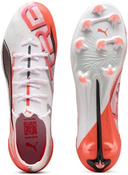 Puma Ultra 5 Ultimate FG (108159-01) white/black/glowing red – Maximale Agilität durch fortschrittliche Materialtechnologie