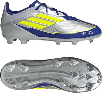Adidas F50 Elite Messi Kinder FG Fußballschuh silver metallic solar yellow lucid blue