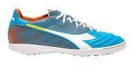 Diadora Brasil Elite Fast Gr Tfr Futsal-Schuh f&uuml;r Herren, Blau Fluo Wei&szlig; Orange, 40
