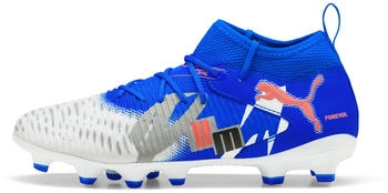 Puma Future Match Forever FG AG 01 Kinder Fu&szlig;ballschuhe puma wei&szlig; ultrablau feathergray pumaSchwarz glowingrot