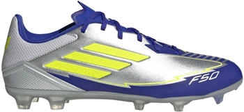 Adidas F50 League FG MG IH0918 Fußballschuhe silber met solar gelb lucid blau