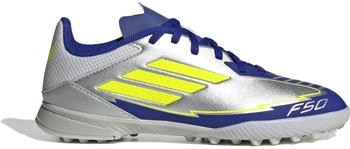 Adidas F50 Messi League TF Kids (IH0925) silver metallic/solar yellow/lucid blue