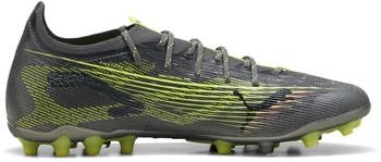Puma ULTRA 5 ULTIMATE MG Fußballschuhe matte aged silver yellow alert sun struck