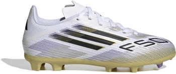 Adidas F50 League FG/MG Jr (JH7745) cloud white/core black/gold metallic