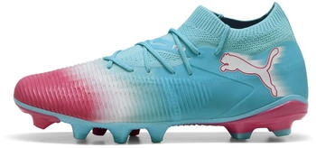 Puma Future 8 Match FG/AG hero blue/puma white/sunset pink – Puma Future 8 Match FG/AG – Synthetik-Mesh-Konstruktion für präzisen Ballkontakt