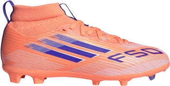 Adidas F50 League Mid FG/MG Women beam orange/lucid blue/white
