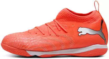 Puma FUTURE 9 MATCH IT glowing red/puma white/puma black/puma silver – Puma FUTURE 9 MATCH IT – Wendigkeit für junge Hallenspieler