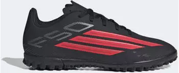 Adidas F50 CLUB TURF KIDS Football Boot for Artificial Turf, Hard Ground and Ash Pitches, for Children & Youth schwarz/rot