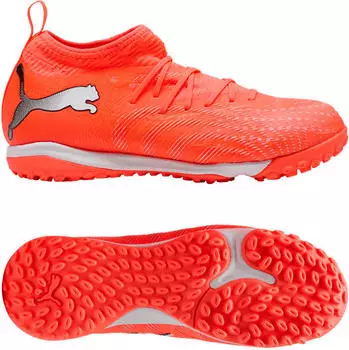 Puma FUTURE 9 MATCH TT glowing rot/weiß/schwarz/silber – Optimal für Kunstrasen konzipiert