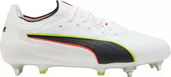 Puma King 20 Ultimate Mx SG Unleash PUMA white/glowing red/yellow alert