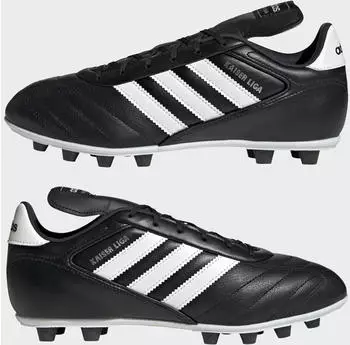 Adidas Kaiser Liga 2 FG (core black/core white/black) – Materialmix unterstützt kontrolliertes Passspiel