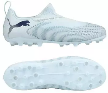 Puma Ultra 6 Match+ MG Jr Laceless icy blue/wei&szlig;/blau juwel