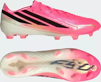 Adidas F50 HYPERFAST PRO, Outsole for Grass and Firm Ground elfenbein/mandarine/pink/schwarz