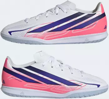 Adidas F50 Hyperfast Club Indoor ftwr white/solar purple/solar turbo