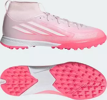Adidas F50 Sparkfusion League Mid Cut Turf Football Womens Shoes solar turbo/ftwr white/distilled pink