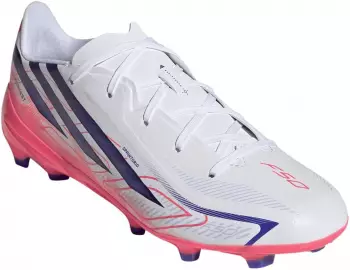 Adidas F50 Hyperfast League Kids Football Boot Firm Ground cloud white/solar purple/solar turbo