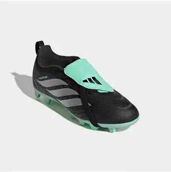Adidas PREDATOR CLUB KIDS, FIRM GROUND/MIXED GROUND, FOLDABLE TONGUE core schwarz/silber metallic/pulse mint