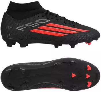 Adidas F50 League Mid FG/MG schwarz/rot