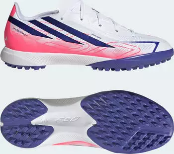 adidas F50 Hyperfast League TF cloud white/solar purple/solar turbo (Junior) (KK1321)