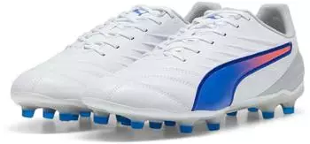 Puma King Pro FG/AG white/bluemazing/flat light grey (107862-02)