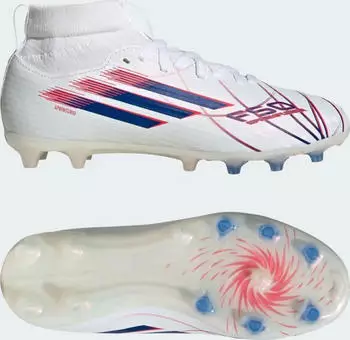 adidas F50 Sparkfusion League Mid Cut FG/AG cloud white/royal blue/lucid red (Junior) (KJ1438)