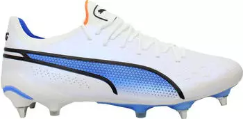 Puma King Ultimate MxSG puma white/puma black/blue glimmer/ultra orange (Herren) (107098-01)